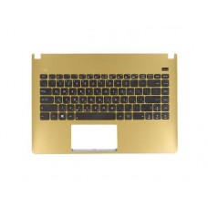 90R-N3O5K1K80U Клавиатура для ноутбука Asus X401A-1D с топкейсом, оливковая панель, черные кнопки