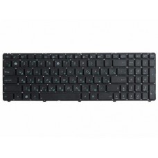 04GNZ51KRU00-1 Клавиатура для ноутбука Asus U52, U53, U53F, U53J, U53JC, U53S, U53SD, U56, U56E, черная без рамки, гор. Enter