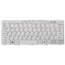 KB.I100A.047 Клавиатура для ноутбука Acer Aspire One 521, 532, 532H, 533, D255, D257, D260, D270, E350, em350, E355, ZE6 One Happy, N55, Pav80, белая, гор. Enter