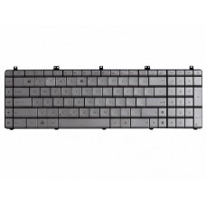 04GN5F1KRU00 Клавиатура для ноутбука Asus N55, N55S, N55SF, N55SL, N75, N75S,N75SF, N75SL, X5QS, X5QSF, PRO7DS, PRO7DSF, PRO7DSL, X7DS, X7DSF, X7DSL, серебристая, высокие кнопки со скосом, гор. Enter