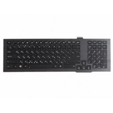 0KNB0-9410RU00 Клавиатура для ноутбука Asus G75, G75Vw, G75Vx, G75V, черная с серой рамкой, с подсветкой, гор. Enter