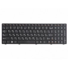 25201857 Клавиатура для ноутбука Lenovo IdeaPad G580, G585, Z580, Z580A, Z585, Z780, черная с рамкой, гор. Enter