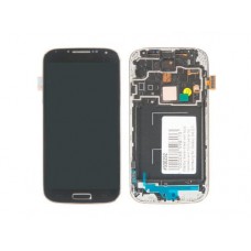 Дисплей в сборе с тачскрином и передней панелью для Samsung Galaxy S4 (GT-I9500) черный AMOLED