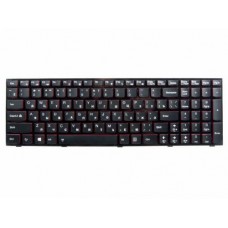25205449 Клавиатура для ноутбука Lenovo IdeaPad Y500 черная с красной подсветкой, гор. Enter