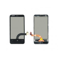 Тачскрин в сборе с передней панелью для Nokia Lumia 620 черный