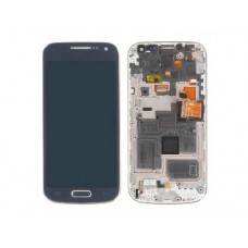 Дисплей в сборе с тачскрином и передней панелью для Samsung Galaxy S4 mini (GT-I9195 / GT-I9190 / GT-I9192) серый AMOLED
