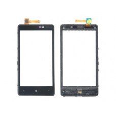 Тачскрин в сборе с рамкой для Nokia Lumia 820 черный