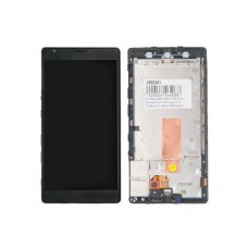 Дисплей в сборе с тачскрином и передней панелью для Nokia Lumia 1520 черный