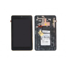 Дисплей в сборе с тачскрином и передней панелью для Asus MeMO Pad HD 7 ME173X черный