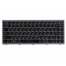 25213957 Клавиатура для ноутбука Lenovo IdeaPad Flex 14, черная с серой рамкой, гор. Enter