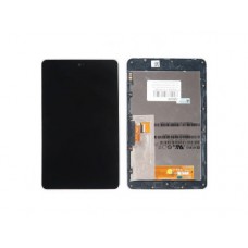 Дисплей в сборе с тачскрином и рамкой крепления для Asus Nexus 7 2012 черный Wi-Fi