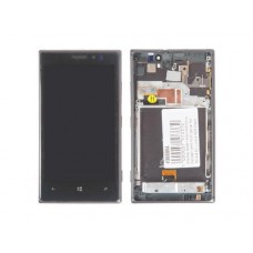 Дисплей в сборе с тачскрином и передней панелью для Nokia Lumia 925 черный