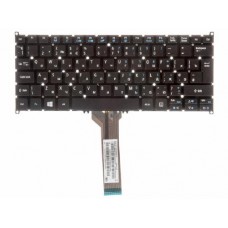 NK.I1117.01G Клавиатура для ноутбука Acer Aspire V5-122P, черная без рамки, с подсветкой, верт. Enter