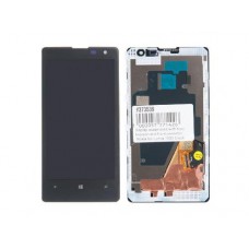 Дисплей в сборе с тачскрином и передней панелью для Nokia Lumia 1020 черный
