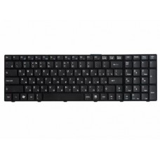 S1N-3ERU2K1-SA0 Клавиатура для ноутбука MSI CX605, CX620, CX705, CX720, CR630, CR620, S6000, CR61, FX610, FX700, X620, A6200, GE700, GX660, GT660, GX660, GX680, GT660, GT680, GT683, MS-16F21, MS-16F3, MS-1681, MS-1736, X620, MS16GB, MS16GA, черная с рамко