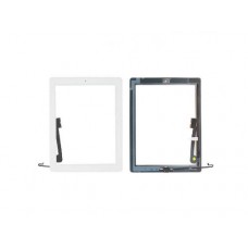 Тачскрин с кнопкой Home и клейкой лентой для Apple iPad 4, белый