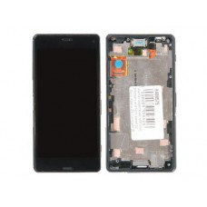 Дисплей в сборе с тачскрином и передней панелью для Sony Xperia Z3 Compact (D5803) черный AAA