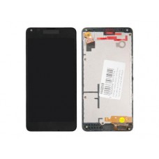 Дисплей в сборе с тачскрином и передней панелью для Nokia Lumia 640 черный