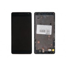 Дисплей в сборе с тачскрином и передней панелью для Nokia Lumia 535 черный