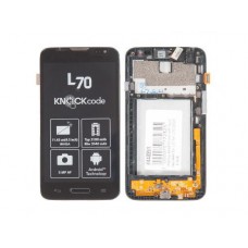 Дисплей в сборе с тачскрином для LG L70 D320, черный