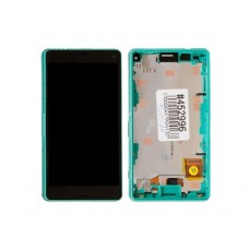 Дисплей в сборе с тачскрином и передней панелью для Sony Xperia Z3 Compact (D5803) зеленый