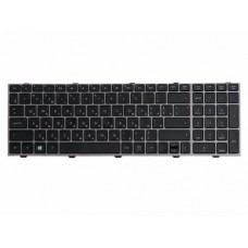 701548-151 Клавиатура для ноутбука HP ProBook 4540s, 4545s, серая рамка, черные кнопки, гор. Enter