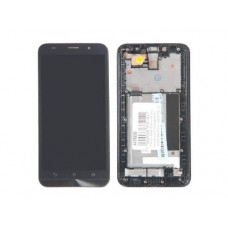 Дисплей в сборе с тачскрином и передней панелью для Asus ZenFone 2 (ZE551ML) черный (5.5")