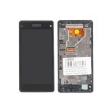 Дисплей в сборе с тачскрином и передней панелью для Sony Xperia Z1 Compact (D5503) черный