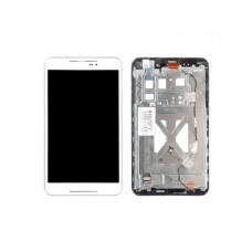 Дисплей в сборе с тачскрином и передней панелью для Asus Fonepad 8 (FE380CG-1A) (б/у с разбора) белый