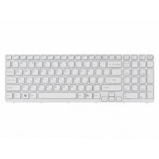 149032851 Клавиатура для ноутбука Sony Vaio SVE1511, SVE1511S9R, SVE1511X1R, SVE1511V1R, SVE1511T1R, SVE1511N1R, SVE1511C1R, SVE1511B1R, белая с рамкой, гор. Enter