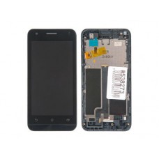 Дисплей в сборе с тачскрином и передней панелью для Asus Zenfone C (ZC451CG) черный (4.5")