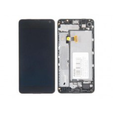 Дисплей в сборе с тачскрином и передней панелью для Nokia Lumia 650 черный