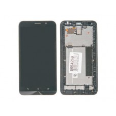 Дисплей в сборе с тачскрином и передней панелью для Asus ZenFone 2 ZE551ML б/у, с разбора, царапины