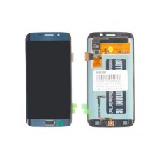 Дисплей в сборе с тачскрином и кнопкой Home для Samsung Galaxy S6 Edge (SM-G925F) синий AMOLED