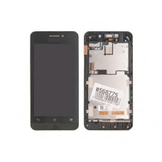 Дисплей в сборе с тачскрином и передней панелью для Asu ZenFone 4 (A450CG) черный (4.5"), оригинал