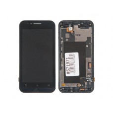 Дисплей в сборе с тачскрином и рамкой крепления для Asus Zenfone Go (ZC451TG) черный (4.5")