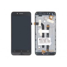 Дисплей в сборе с тачскрином и рамкой крепления для Asus Zenfone Go (ZC500TG) черный (5.0")