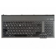 V132662AS1 Клавиатура для ноутбука Asus G55, G55Vw, серая с рамкой, с подсветкой, верт. Enter