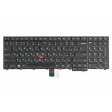 00HN074 Клавиатура для ноутбука Lenovo Thinkpad E550, E550C, E555, E560, E565, черная с рамкой, с трекпоинтом, гор. Enter