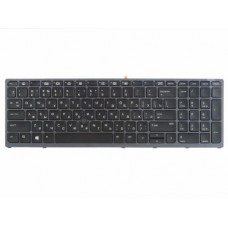 848311-001 Клавиатура для ноутбука HP HP ZBook 15 G3 17 G3, черная, с рамкой, с подсветкой, с трекпоинтом, гор. Enter