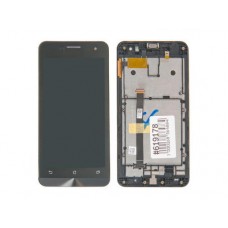 Дисплей в сборе с тачскрином и передней панелью для Asus A500CG,A501CG черный, оригинал