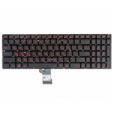 9Z.N8SBQ.V0R Клавиатура для ноутбука Asus N501, N501J, N501JW, N501V, N501VW, G501, Q501, UX501, UX501JW, N541, черная, без рамки, красный шрифт, гор. Enter