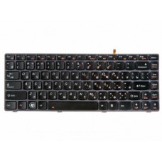 25203225 Клавиатура для ноутбука Lenovo IdeaPad Y480, Y480A, Y480M, Y480N, Y480P, черная с подсветкой, гор. Enter