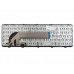 727682-251 Клавиатура для ноутбука HP ProBook 450 G3, 455 G3, черная, с рамкой, с подсветкой, верт. Enter