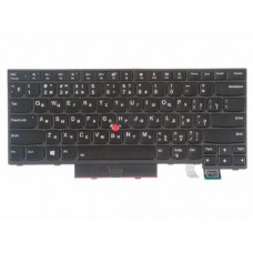 PK1312D2A06 Клавиатура для ноутбука Lenovo Thinkpad T470 черная с подсветкой, с трекпоинтом, с рамкой, гор. Enter