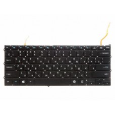 CNBA5903766 Клавиатура для ноутбука Samsung NP940X3G, NP940X3F, черная без рамки, с подсветкой, гор. Enter