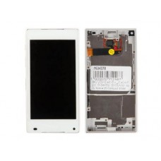 Дисплей в сборе с тачскрином и передней панелью для Sony Xperia Z5 Compact (E5803) белый