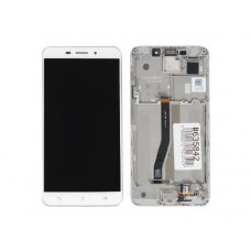 Дисплей в сборе с тачскрином и рамкой крепления для ASUS Zenfone Max ZC551KL (б/у с разбора состояние отличное) белый