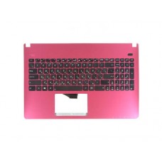 90R-NNO5K1i80U Клавиатура для ноутбука Asus X501A-1D с топкейсом, малиновая панель, черные кнопки