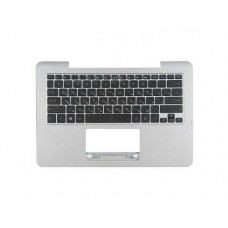 90NB0531-R31RU0 Клавиатура для ноутбука Asus T300FA-1A с топкейсом, серебристая панель, черные кнопки